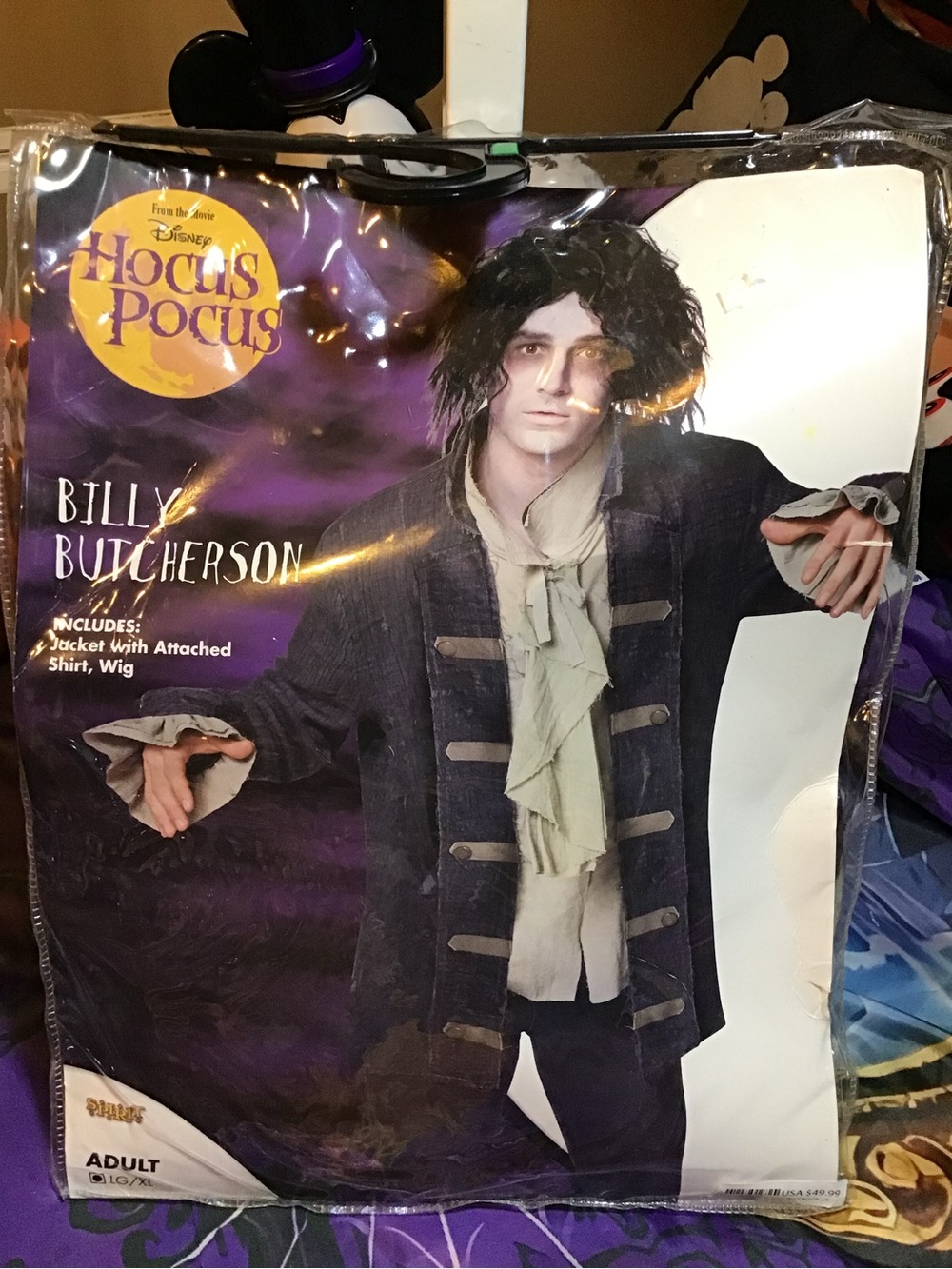 Disney hocus pocus billy butcherson adult costume size large /XL